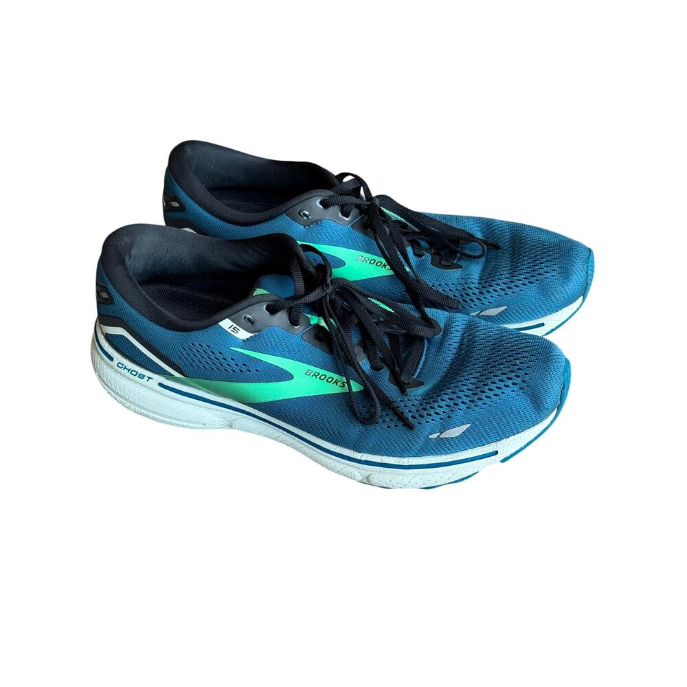 Brooks Ghost 15 Men’s Running Shoes Size 14 (US) Blue Green Athletic Sneakers